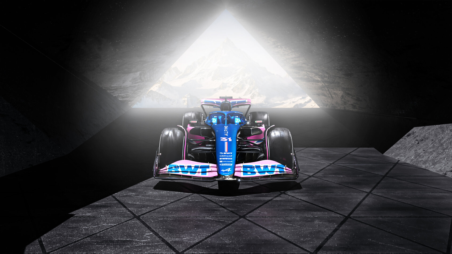 Affiche F1 - BWT Alpine F1 Team 2022 A522 Circuit 40x60 cm AUTO